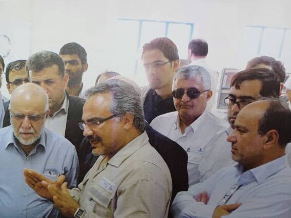 The visit of the Minister of Oil Mr. Dr. Zanganeh to the construction project of South Pars Refinery Phase 15 and 16 with the presence of Mr. Engineers Sahraian, CEO of Global Supply Vira Company